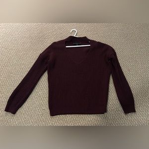 Eggplant Cutout Sweater